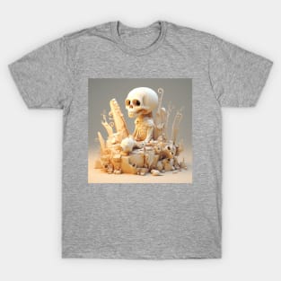 funny preppy skeleton waiting for a soul mate T-Shirt